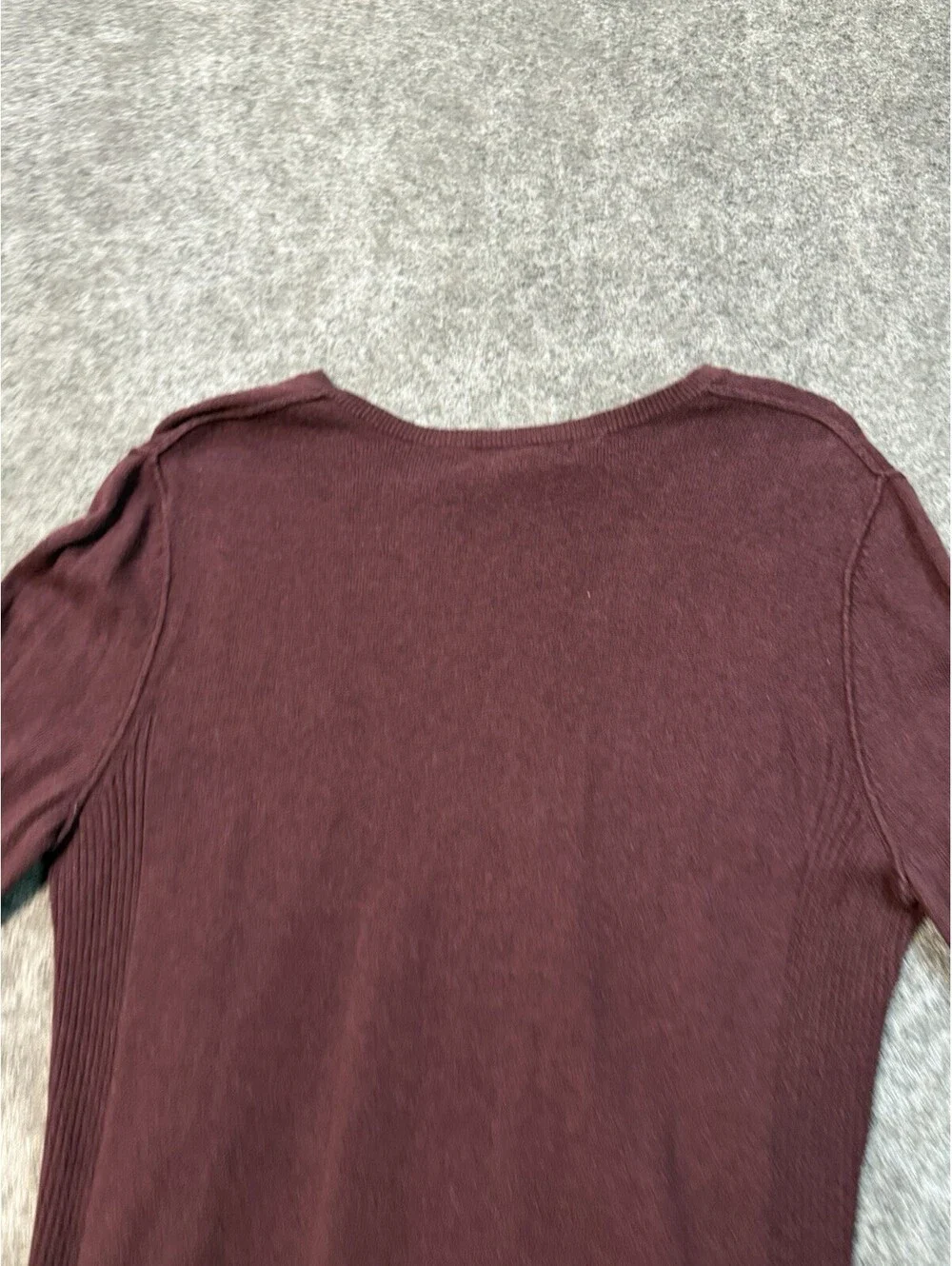 Marc Anthony Sweater Mens Small Burgundy V Neck Pullover Cotton Knit
